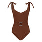 EMMA SWIMSUIT WITH BELT IN RECYCLED FABRICS