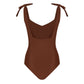 EMMA SWIMSUIT WITH BELT IN RECYCLED FABRICS