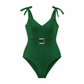EMMA SWIMSUIT WITH BELT IN RECYCLED FABRIC